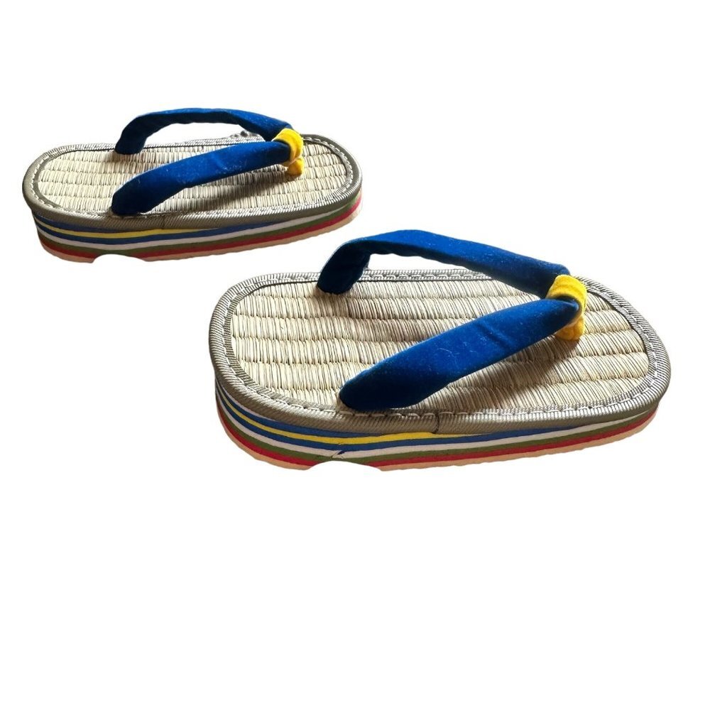 Japanese Tatami‎ Slippers Sandals Unisex Child Japan Size 18 US Sz 11 Foam Base